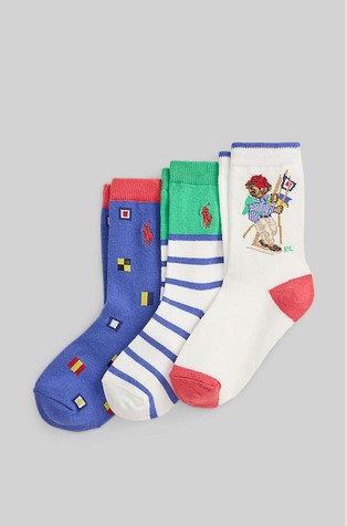 Polo Bear Crew Sock 3-Pack