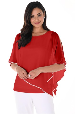 Jersey bluza s asimetričnim ogrtačem