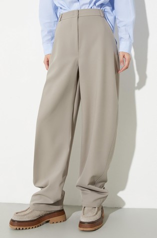 Barrel-leg stretch trousers
