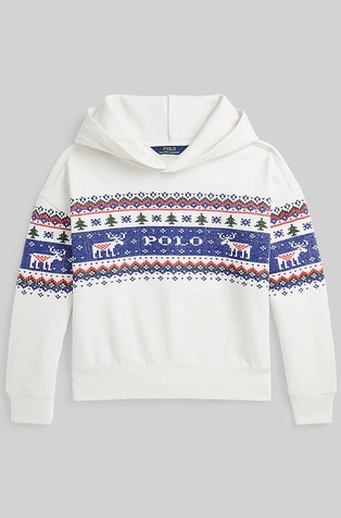 Logo pulover s kapuljačom i flisiranom unutrašnjošću