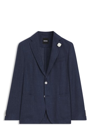 Slim fit sako od mješavine lana