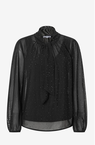 Mrežasta bluza s ukrasnim kamenčićima