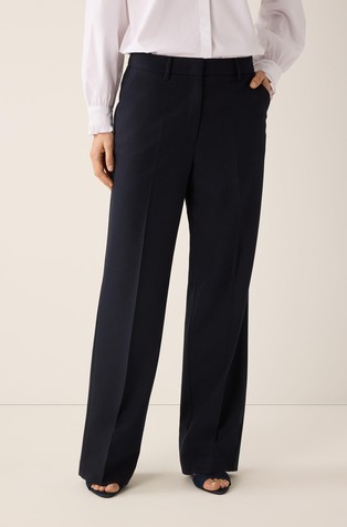 Wide-leg trousers with texture