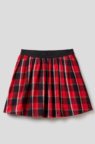 Flanelska suknja s kariranim uzorkom