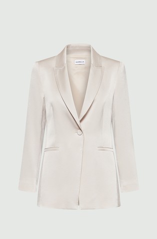 Long satin blazer