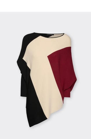 Asymmetric Cape designed in Block Colour