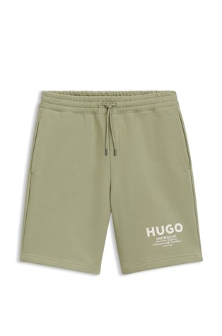 Loose-fit shorts in cotton terry with logo print