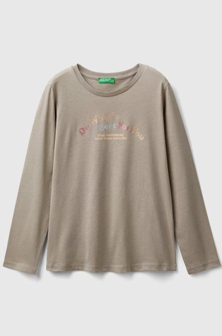 Pamučna majica dugih rukava sa svjetlucavim otiskom