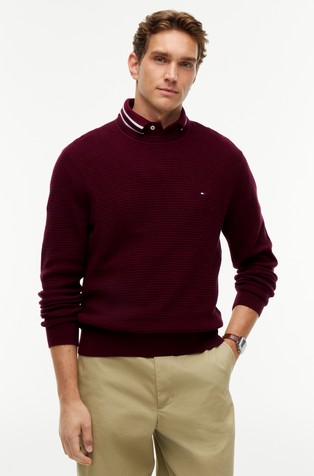 Crew Neck Jumper in Cotton and Cashmere