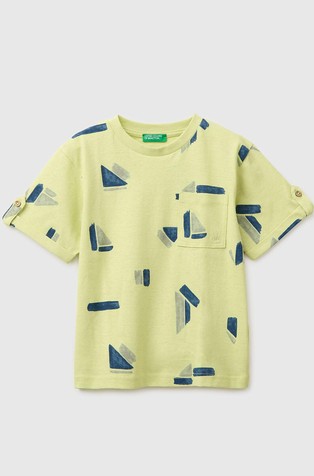 Majica s uzorkom od mješavine lana