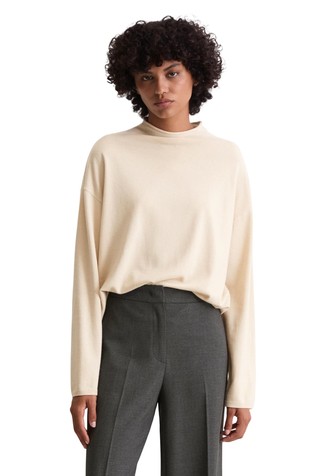 Oversized fit pleten pulover od mješavine vune