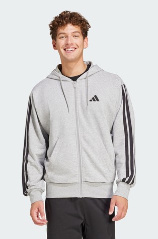 Essentials 3-Stripes pulover s kapuljačom i frotirnom unutrašnjošću