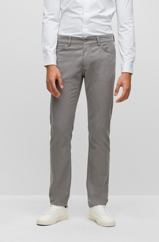 Regular fit hlače od mješavine pamuka koja se ne gužva