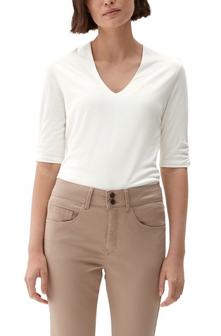 T-shirt with a V-neckline