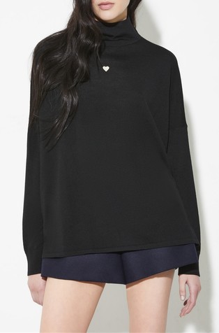 Pure Merino wool polo neck