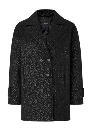 Kratak kaput sa svjetlucavim leopard uzorkom