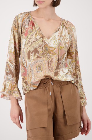 Viscose blouse with paisley pattern