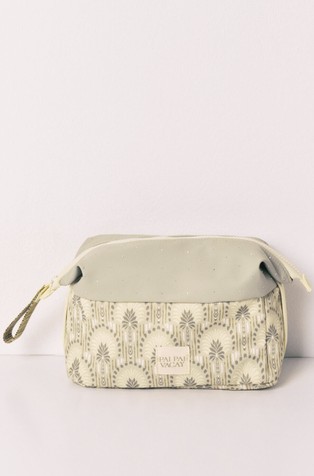Printed vanity case with rhinestones