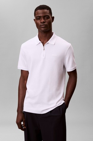 Supima Cotton Half Zip Polo Shirt