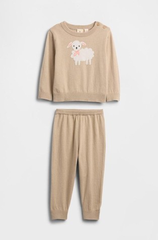 2-dijelni pleten komplet s motivom životinje za bebe