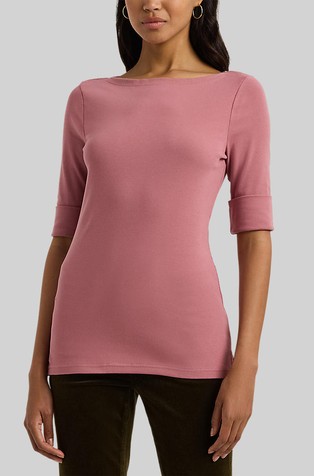 Majica od rastezljivog pamuka s 3/4 rukavima