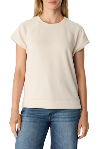 Scuba pulover s kratkim raglan rukavima i bočnim prorezima