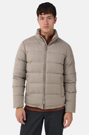 Vodoodbojna prošivena jakna punjena paperjem od flanelske i tehničke tkanine