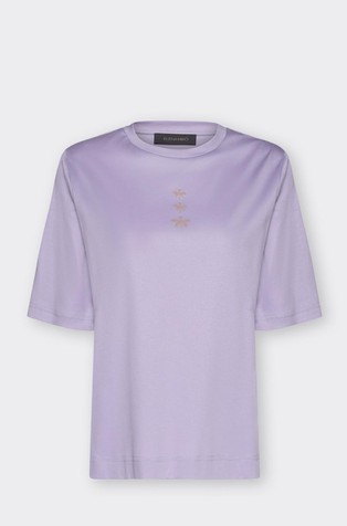 Cotton T-shirt with micro-stud details