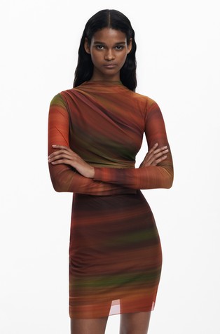 Kratka nabrana haljina od tila