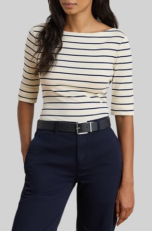 Prugasta majica od rastezljivog pamuka