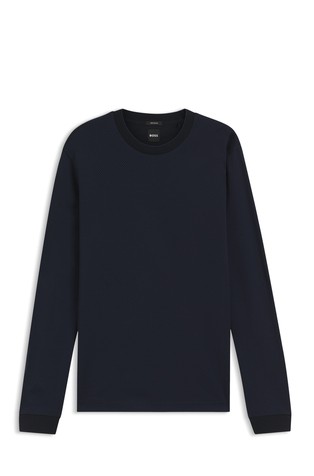 Žakard majica dugih rukava od merceriziranog pamuka