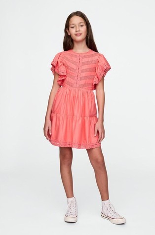 Haljina s čipkom i volanima za djevojčice