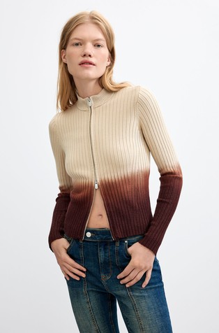 Ribbed Zip Sweater