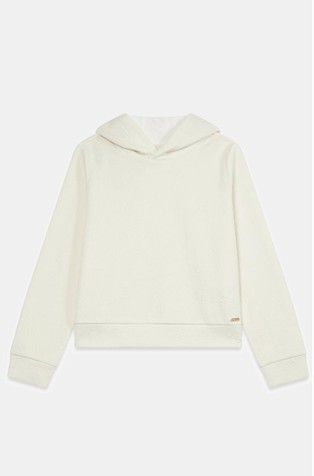 Jacquard logo sweatshirt with hood