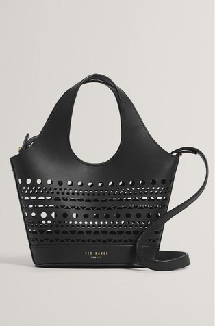 Mala kožna tote torbica s perforacijama