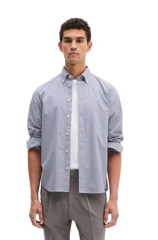 Regular shirt in organic cotton poplin