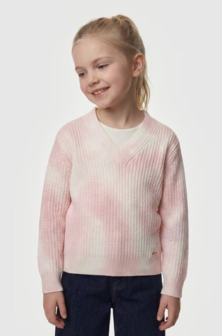 Pleten pulover s tie-dye uzorkom