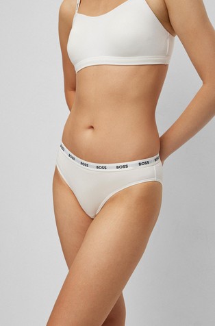 Gaćice od viskoze s logo obrubom