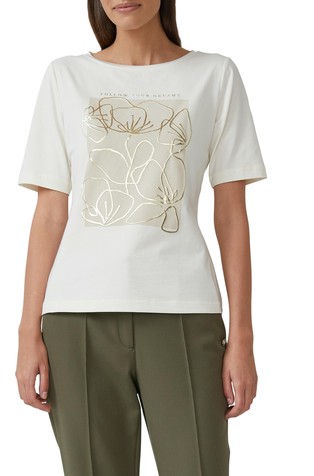 Pamučna majica s metalno svjetlucavim otiskom