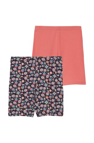 Ribbed cycling shorts in a double pack