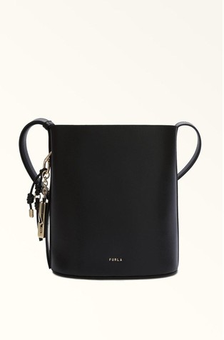 Manja kožna bucket torbica