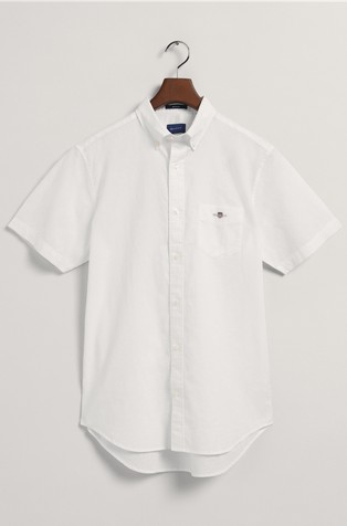 Regular Fit Cotton Linen Short Sleeve Shirt