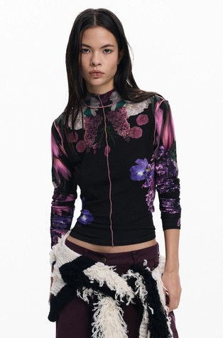 Majica dugih rukava s cvjetnim printom