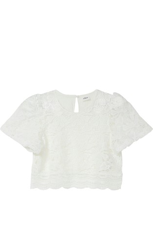 Boxy fit lace blouse