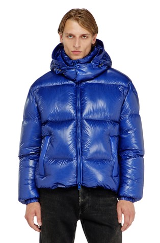 Down puffer jacket with detachable hood