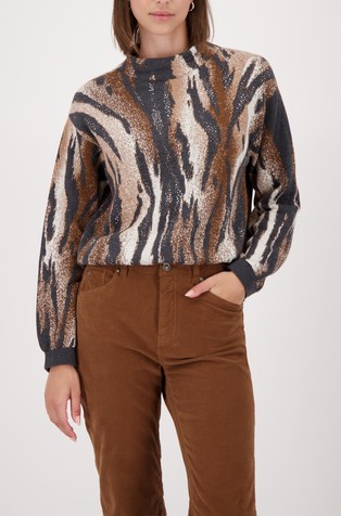 Pleten pulover s tigrastim uzorkom