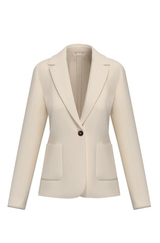 Single-breasted textured blazer