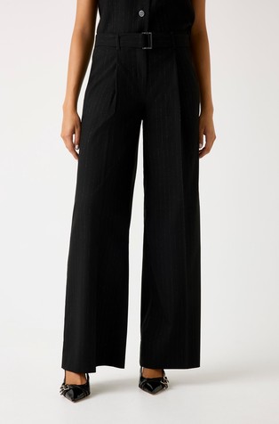 Široke hlače sa svjetlucavim prugastim uzorkom