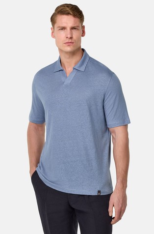 Polo majica od rastezljivog lanenog jerseya