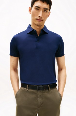 Slim fit pamučna polo majica kratkih rukava